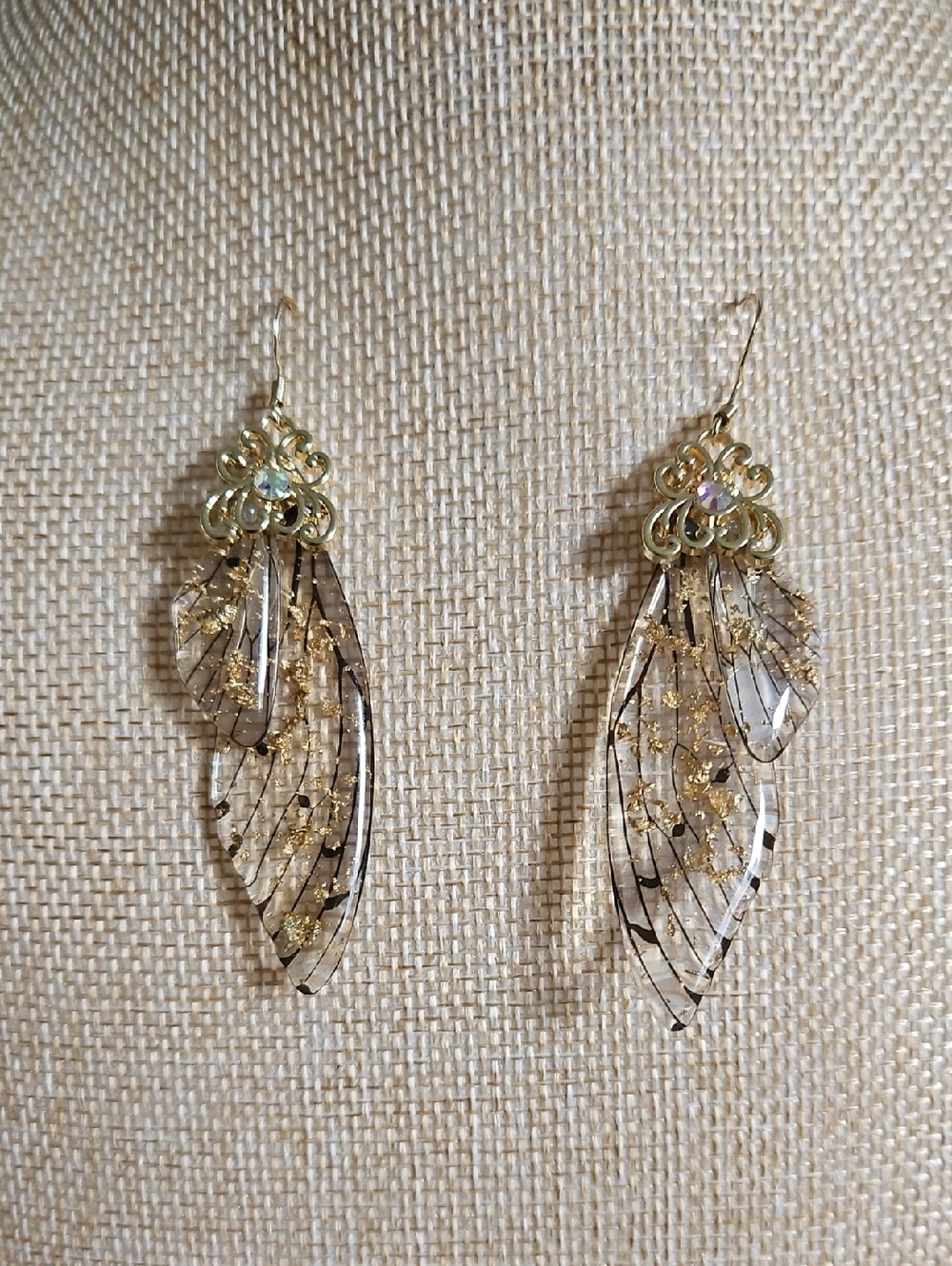 Butterfly Wing Transparent Drop Earrings